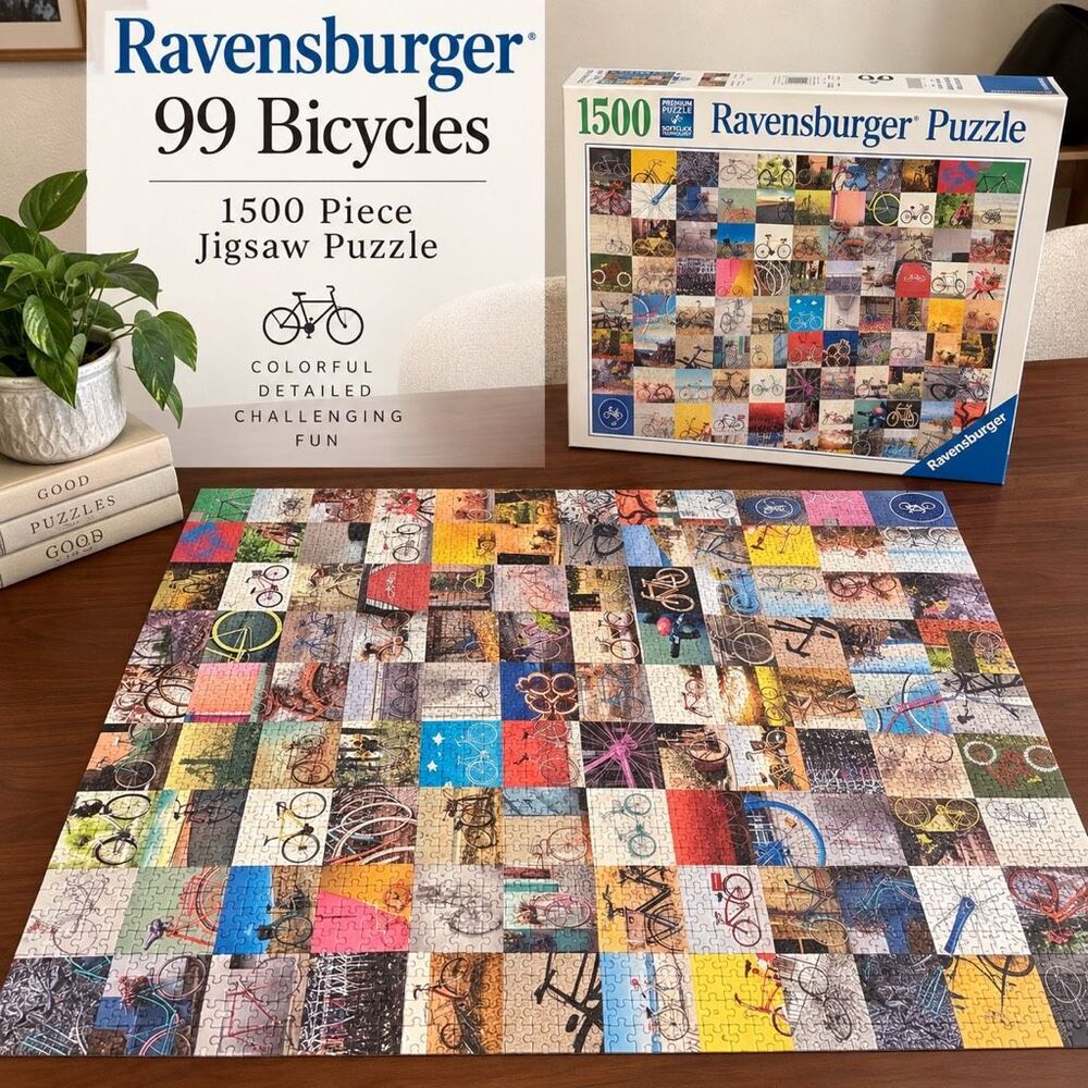 Ravensburger 99 Bicycles 1500 Piece Jigsaw Puzzle Bicycle Collage